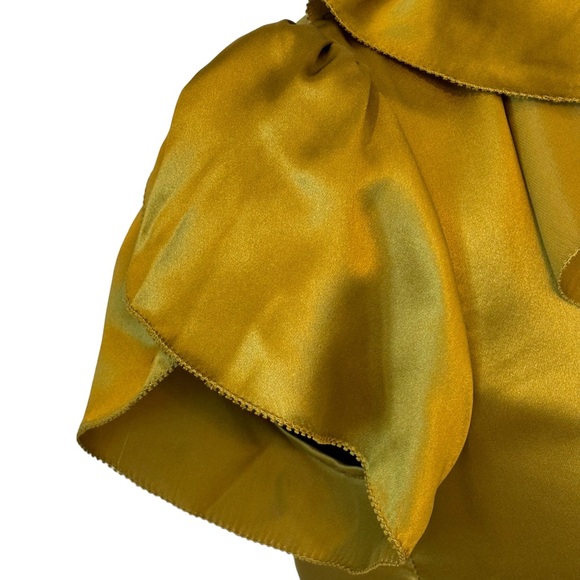 BCBGMAXAZRIA Silk Ruffle Top XXS - Picture 6 of 8